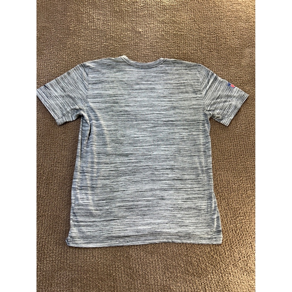 Nike New England Patriots NFL Dri-Fit Shirt Mens Large Grey Space Dye Training - Picture 2 of 8
